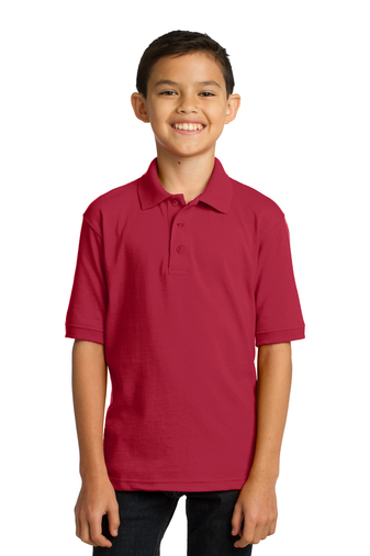 Port & Company Youth 5.5-ounce, 50/50 Cotton Poly Core Blend Jersey Knit Polo Shirt